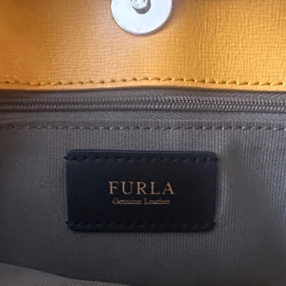 Furla Mustard Yellow Satchel - Picture 13 of 16